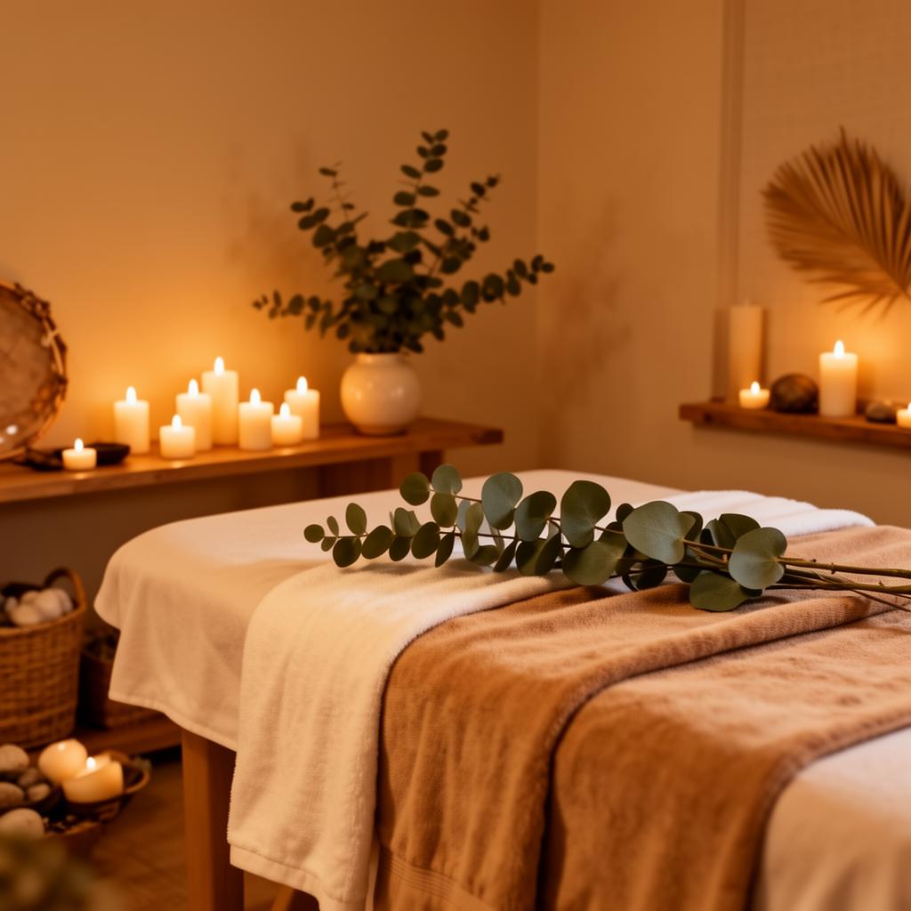 Treatment being carried out in a calm spa room
